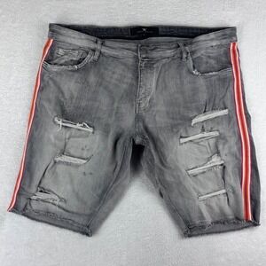 Jordan Craig Legacy Edition Denim Shorts‎ Distressed Ripped Gray 42